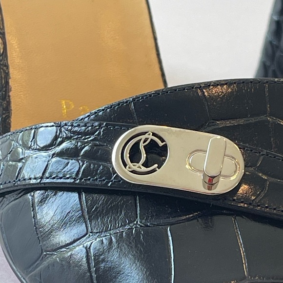 Christian Louboutin Lock Art 55 Mule Sandal Blue Size EU 40/US 10 - Picture 2 of 12